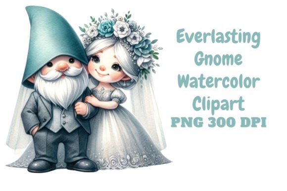 Everlasting Gnome Watercolor Clipart for Creative Projects