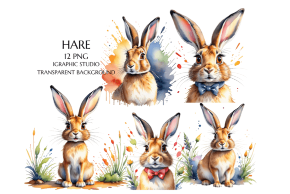 Hare Clipart, Watercolor Rabbit: A Creative Asset Guide