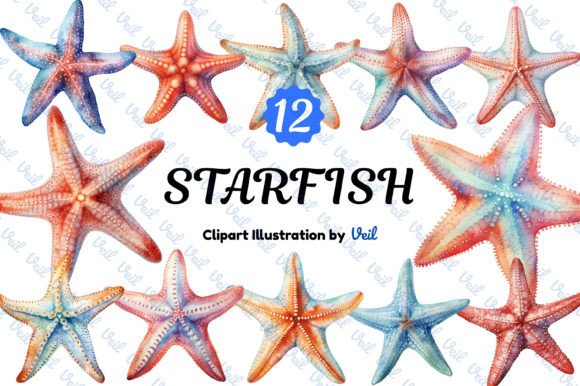 Starfish Clipart Watercolor Bundle Brings Coastal Charm to Creative Projects