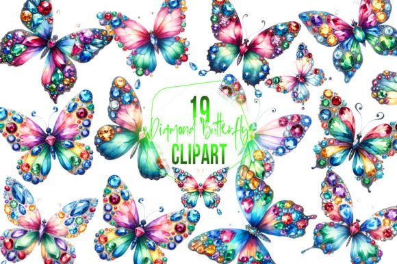 Watercolor Diamond Butterfly Sublimation: A Display Font with Artistic Soul
