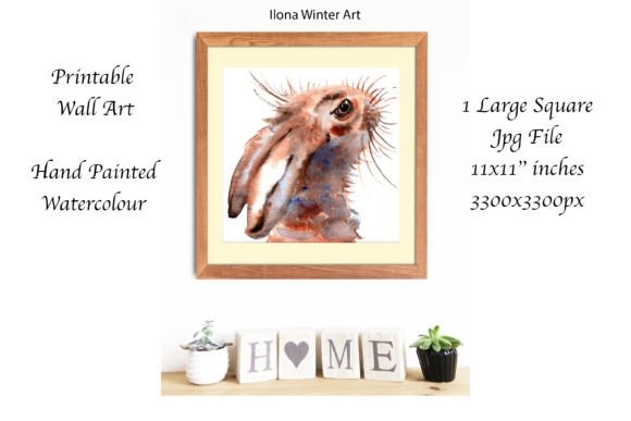 Watercolor Hare Printable Wall Art Guide