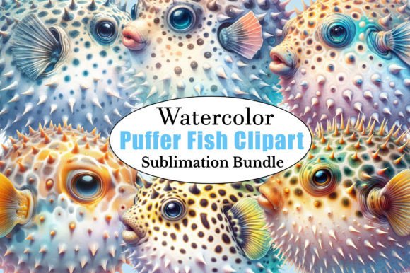 Watercolor Puffer Fish PNG Clipart Guide