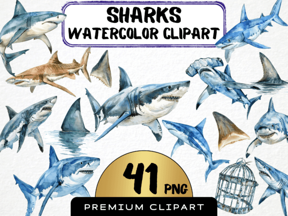 Watercolor Sharks Clipart: A Designer's Guide