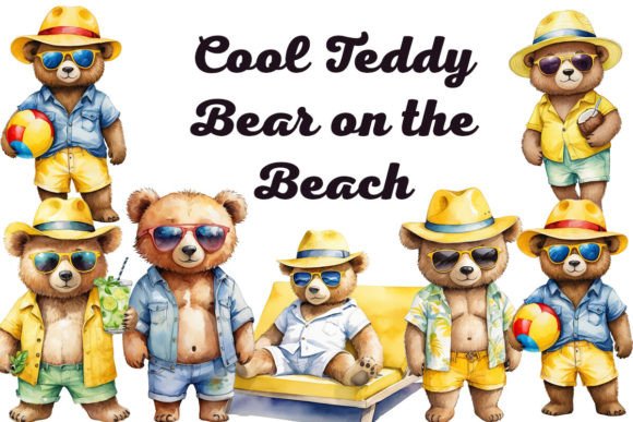 Watercolor Teddy Bear Clipart