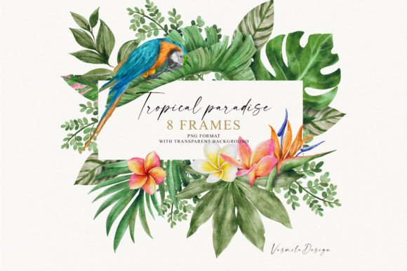 Watercolor Tropical Frames Clipart: A Designer's Guide to Lush, Hand-Painted Accents