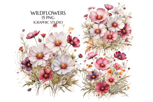 Watercolor Wildflower Clipart Floral: A Versatile Design Essential