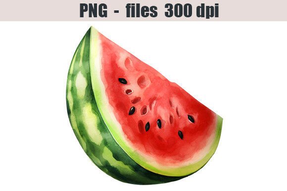 Watermelon Watercolor Clipart