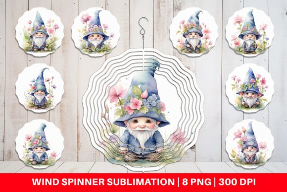 Wind Spinner Watercolor Spring Gnome: A Playful Typeface for Seasonal Branding